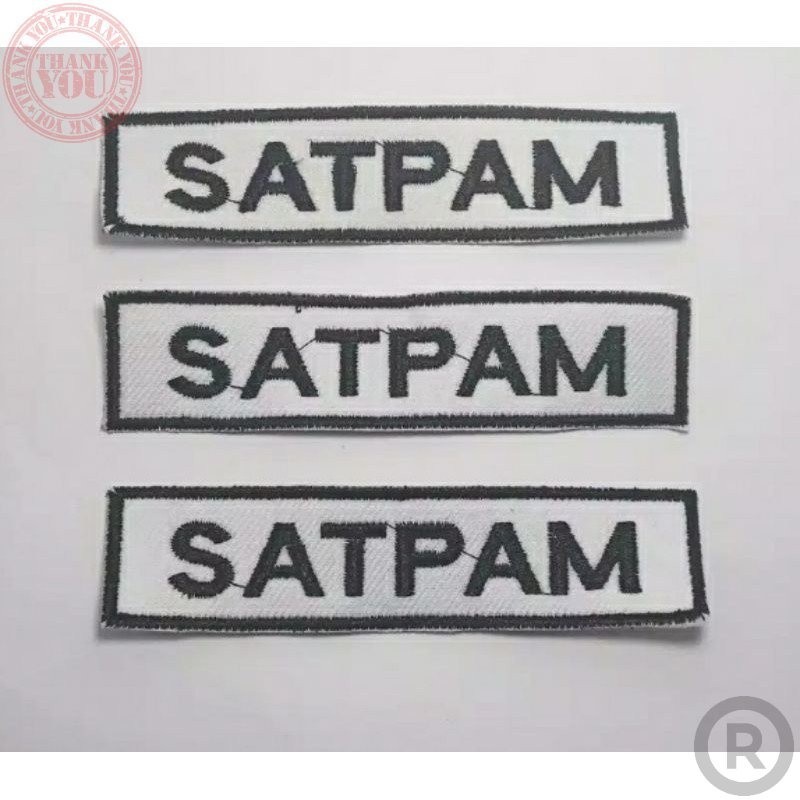 Bordir bedge bet satpam bordir satpam Logo satpam nama Terbaru BordirNama dada Bordir Nama Custom Na