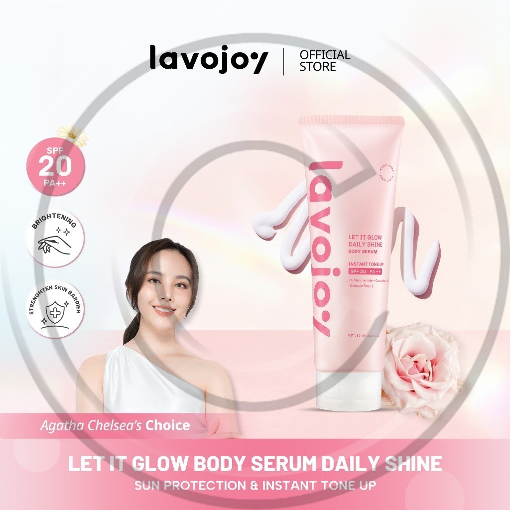 Lavojoy Let It Glow Daily Shine Body Serum Instant Tone Up SPF 20 PA++ | Lotion Pemutih Badan - BBB