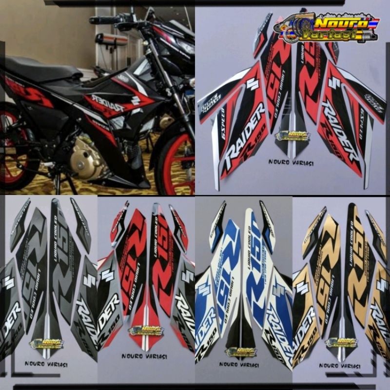 Aksesoris striping Suzuki Satria Fu f 150 raider facelift 2016 2017 2018 list body