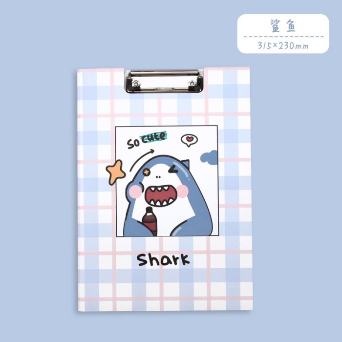 

Hodaal Papan Ujian Karakter Dengan Cover / Papan Jalan / Clipboard Cover Lucu - SHARK