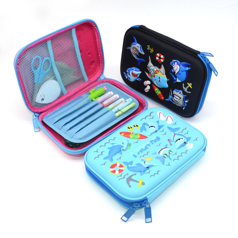 

Kawaii Pencil Case Large Ocean Pencil Box Korean Stationery 3D Big Pen Case For Kids Trousse Scolaire Cute School Pencil Cases