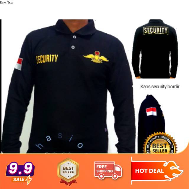 Kaos Security logo kuning/baju Security/Kaos satpam/baju satpam/Kaos polo
