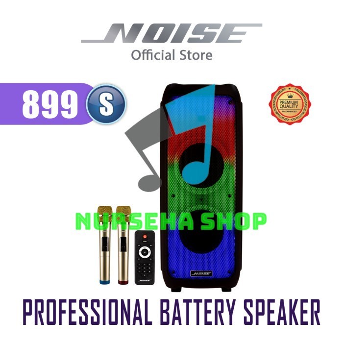 Speaker Portable Noise 899 S HIVE 10ins Double 10x2 Bluetot 2MicHandle