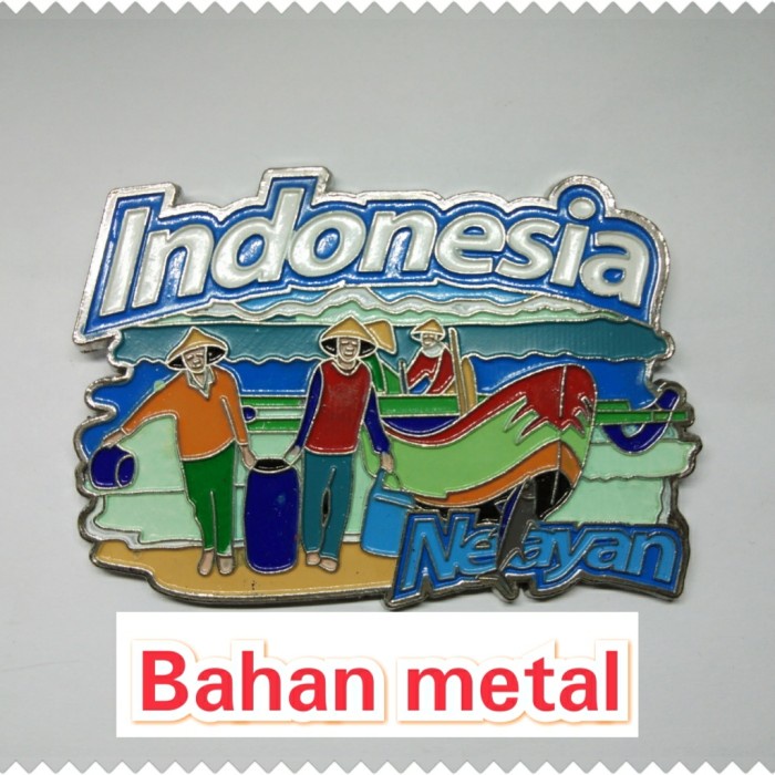 DNNStore Magnet / tempelan kulkas nelayan souvenir negara Indonesia