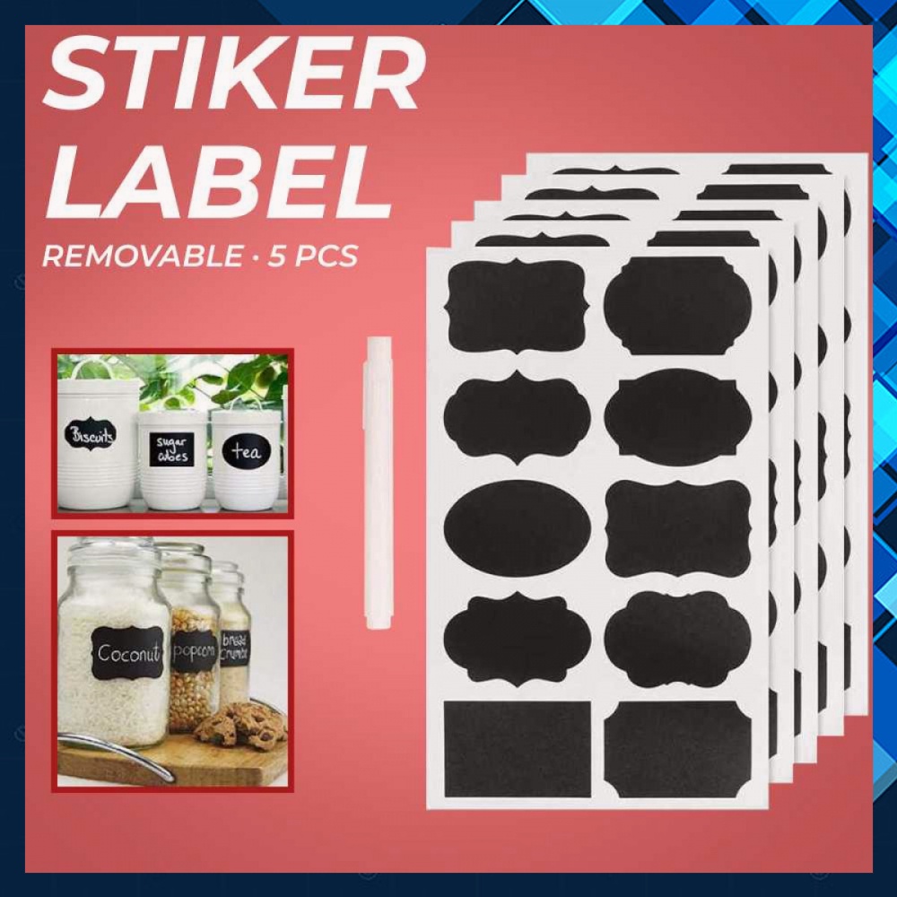 

Stiker Label Blackboard Papan Tulis Removable 5 PCS -KN696