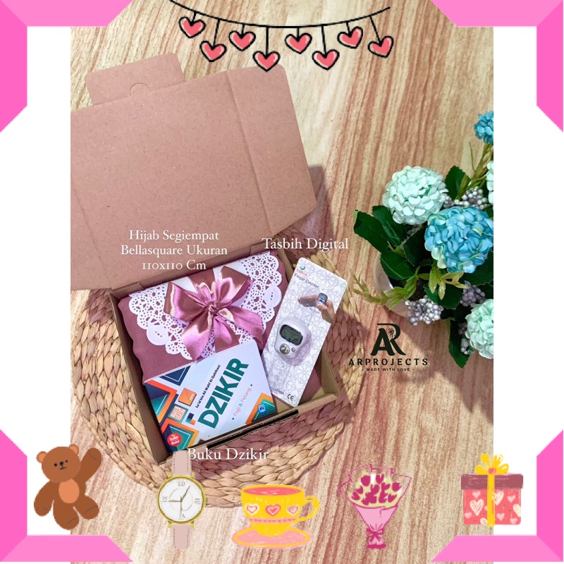 

KADO HAMPERS BAYI ANAK MUDA REMAJA PACAR KEKASIH BIKIN ROMANTIS ANNIVERSERY/ Hampers Hijab Bellasquare + Buku Dzikir/kado ulangtahun/kado wedding/kado pacar cewek/kado sahabat/kado wisuda/kado ibu/kado pernikahan/hampers / ULTAH LAHIRAN WISUDA JADIAN