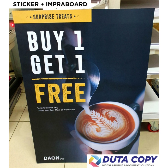 Cetak Poster Foamboard Impraboard - A4