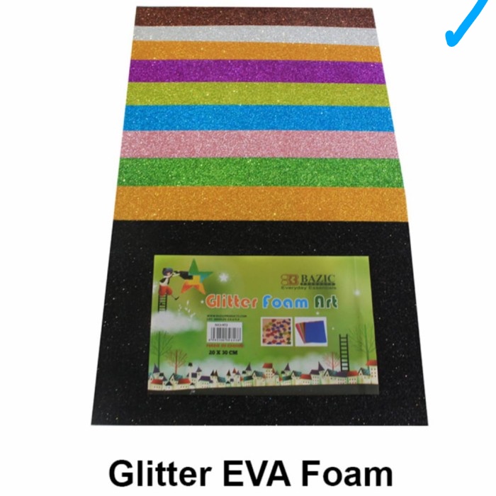 

foam art busa lembaran glitter A4 10pcs -