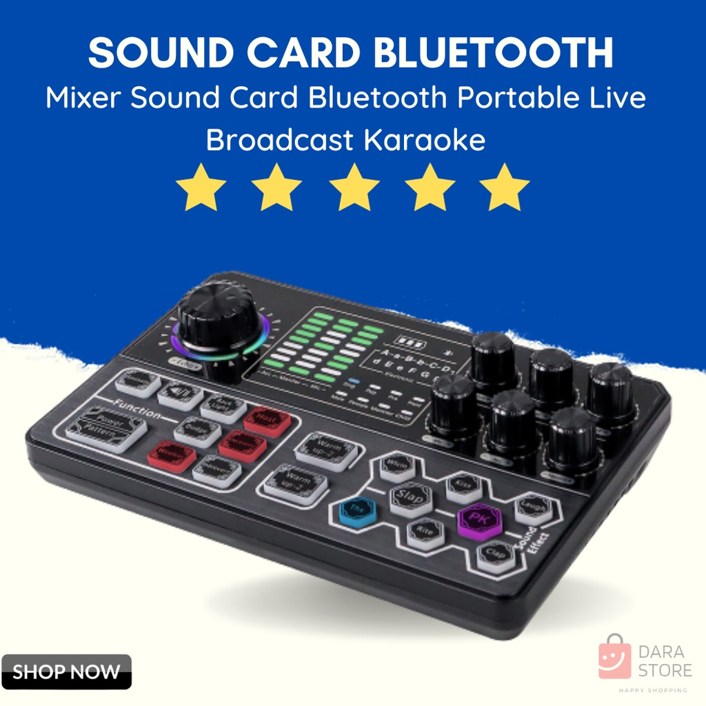 Sound Card Bluetooth Portable Live Broadcast Karaoke