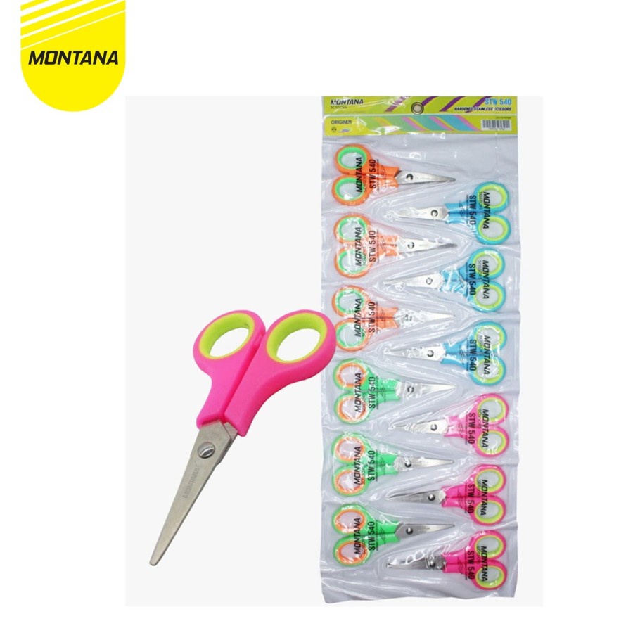 

Gunting 4" Warna MONTANA STW-540 (12pc)