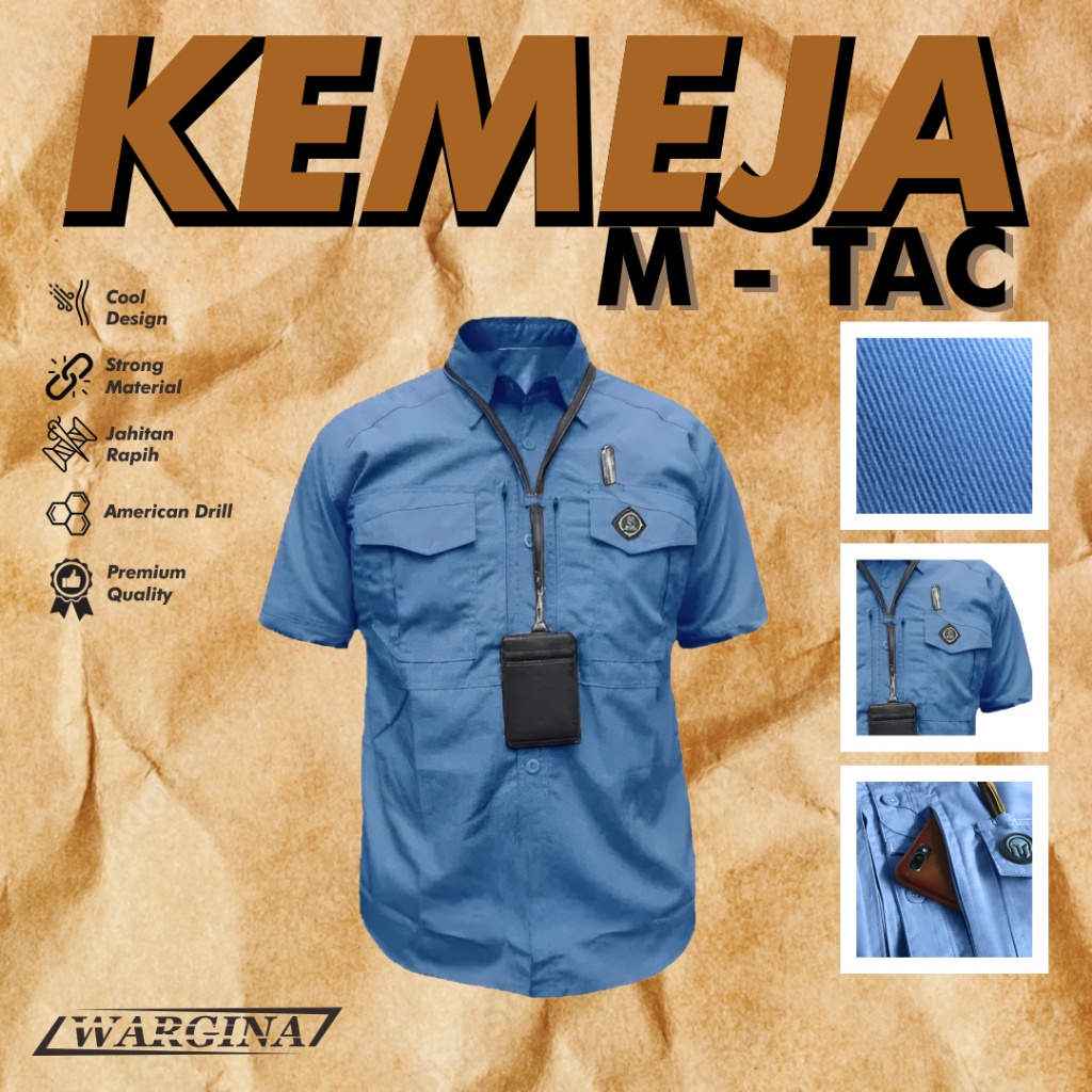 Kemeja Tactical M-Tac Lengan Pendek Pria Original - MTAC PENDEK