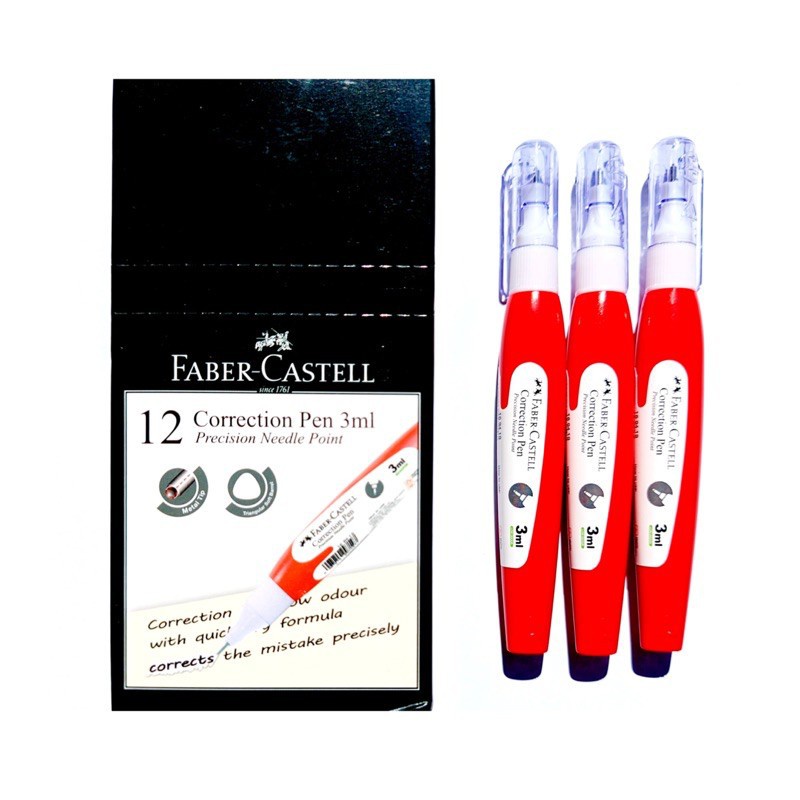 

Tip-x Cair Faber Castell Pen Correction tape mini tip-ex tipe-x Cair 3 ml Needle Point alat sekolah lengkap termurah