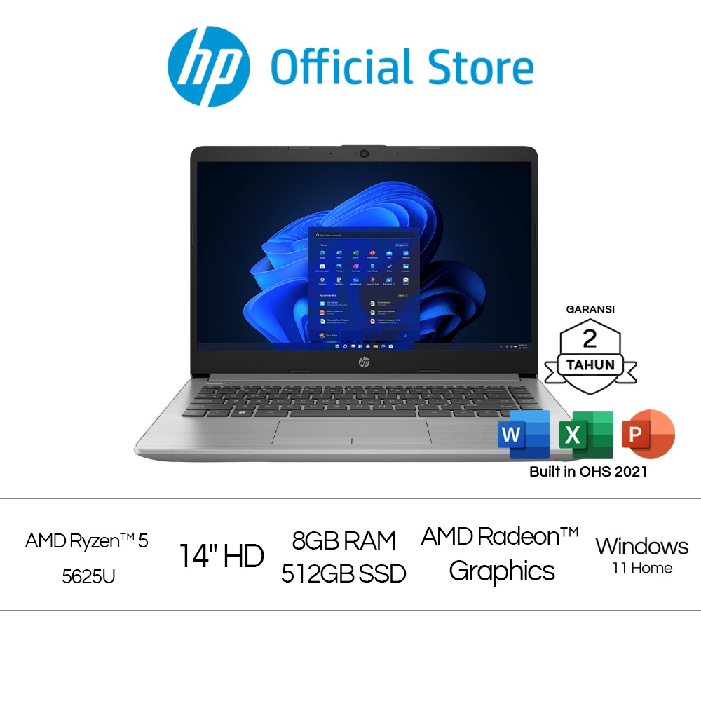 TEST LISTING ONLYHP 245 14 inch G9 Notebook PC Laptop 14'' HD AMD Ryzen™ 5 8 GB DDR4 512 GB SSD AMD Radeon™ Graphics Win11 Home Single Language – HP recommends Win11 Pro for business (78R35PA)