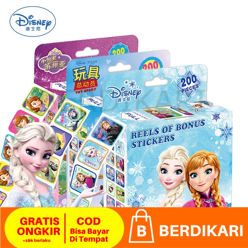 

Stiker Roll Tarik Tempelan mainan anak-anak disney frozen elsa sofia princess toystory mcqueen cars stickers Bonus anak-anak stiker tempel hadiah anak tempel