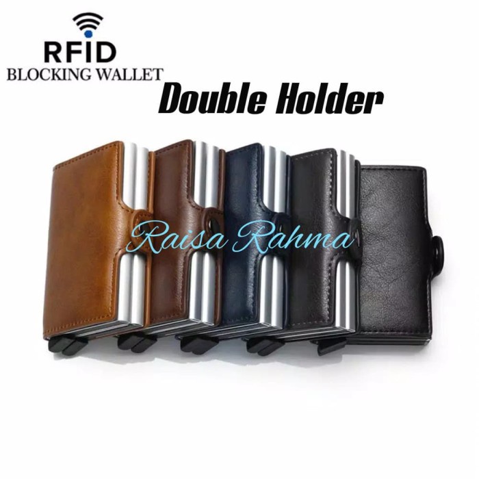 

Best Seller-Promo Dompet Kartu Kredit/ATM/STNK Smart Wallet Credit Card Double Holder - Biru Tua