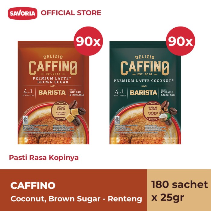 

Caffino Barista Mix Variant Renteng 1 Karton isi 180 Sachet x 25g