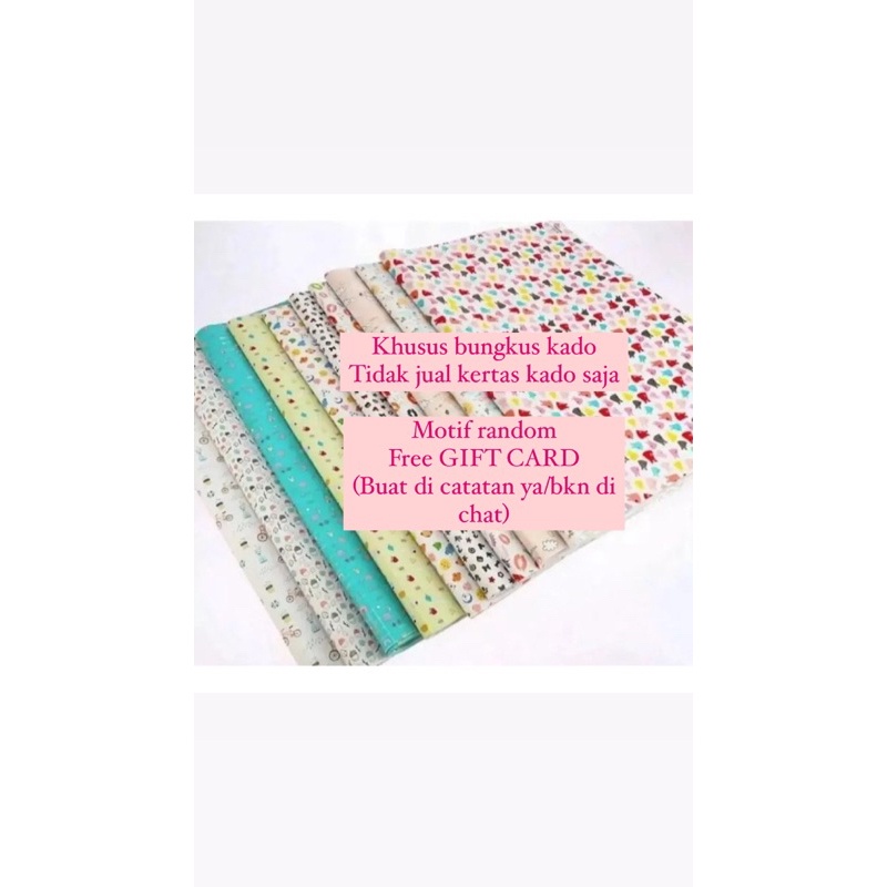 

Kertas Kado/Bungkus Kado/Gift Card/Kartu Ucapan/Souvenir