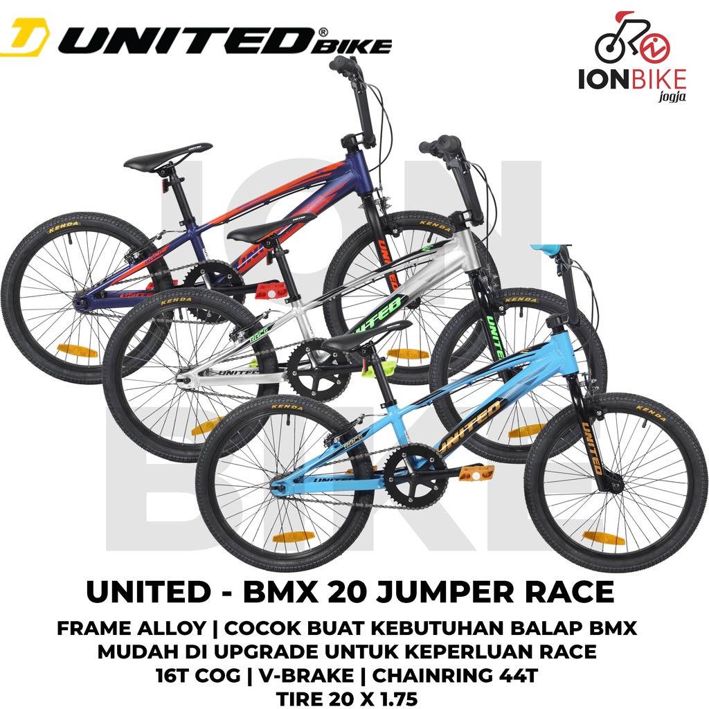 Sepeda BMX 20 United Jumper Race Alloy Road Balap Terbaru Ringan Racing Competition MIcro Junior Min