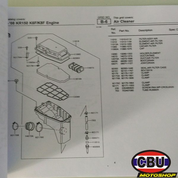 READY Buku Part Katalog Ninja 150 RR SE 2008 Complement