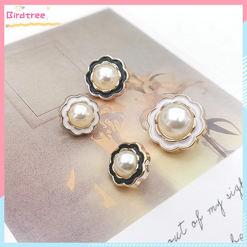 [Readystock❤️COD]kancing baju bunga mutiara Mantel wol rajutan kancing besar kancing kemeja mutiara 