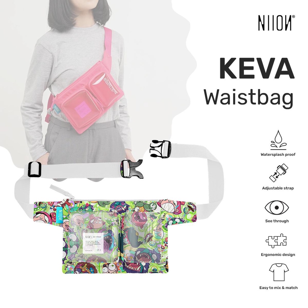Niion x MOT (Museum of Toys) Keva Waist Bag / Tas Selempang / Tas Konser Pria Wanita