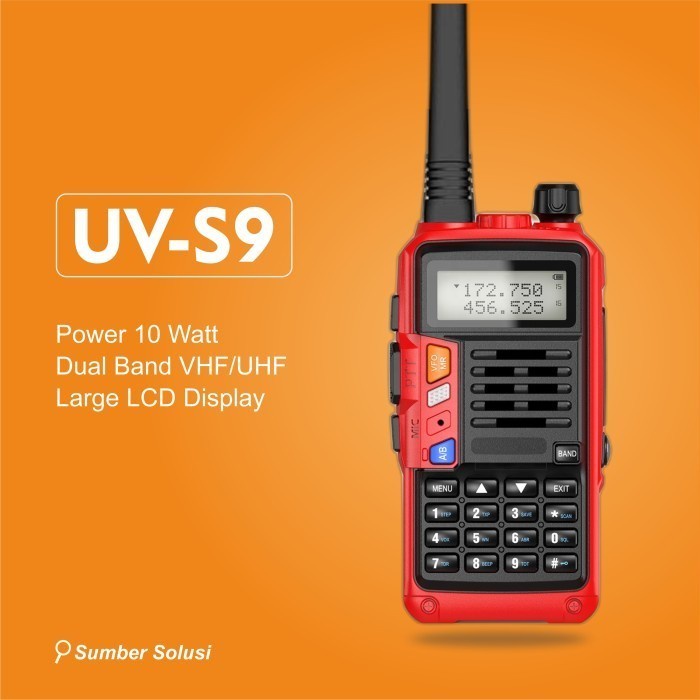 HT Handy Talky Radio Bopeng UVS9 UV S9 Alat Komunikasi Portable Merah