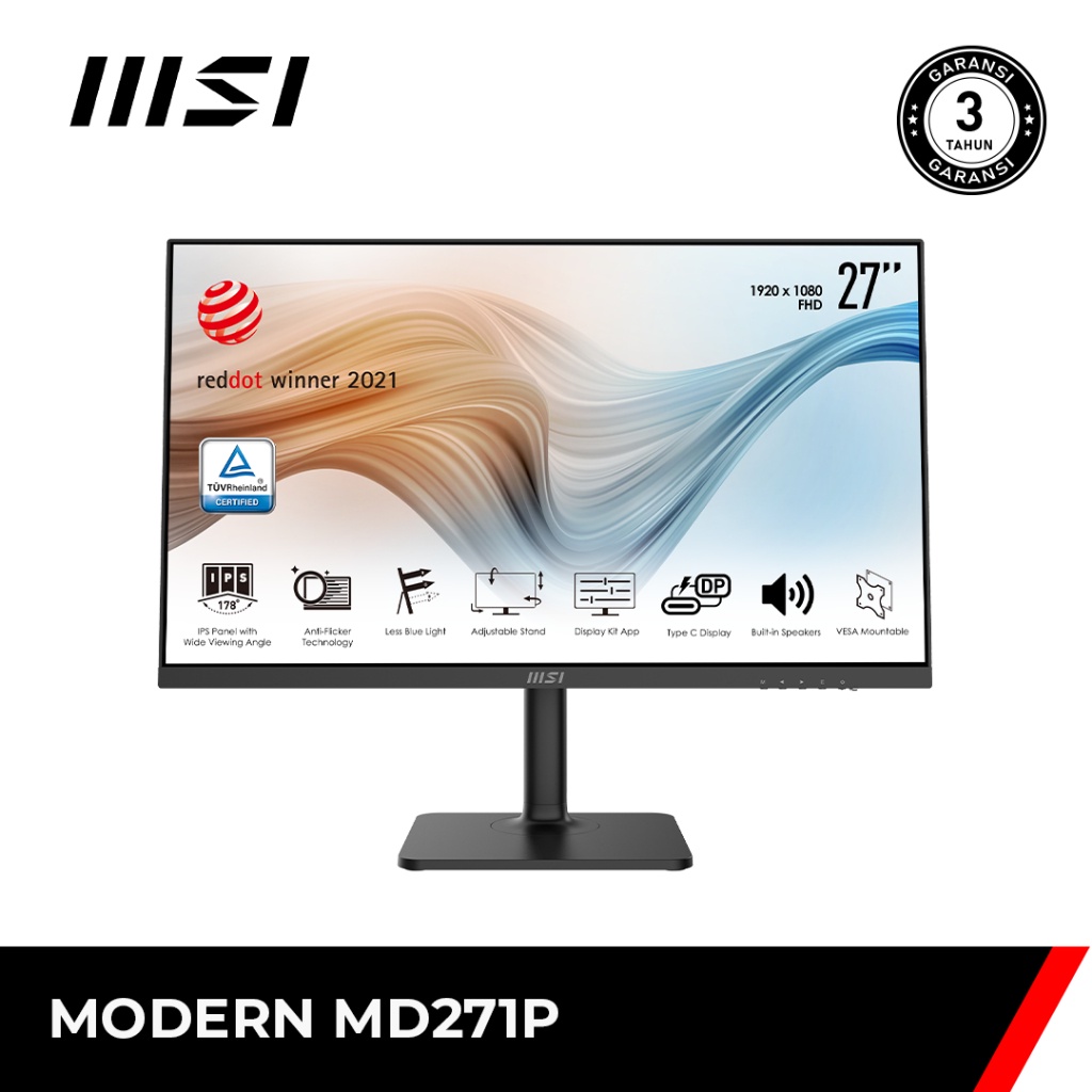 MSI Monitor LED IPS Modern MD271P 27"Inc