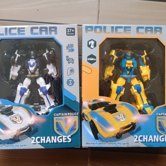 mainan robot polisi galaxy seperti tobot galaxy - Ungu