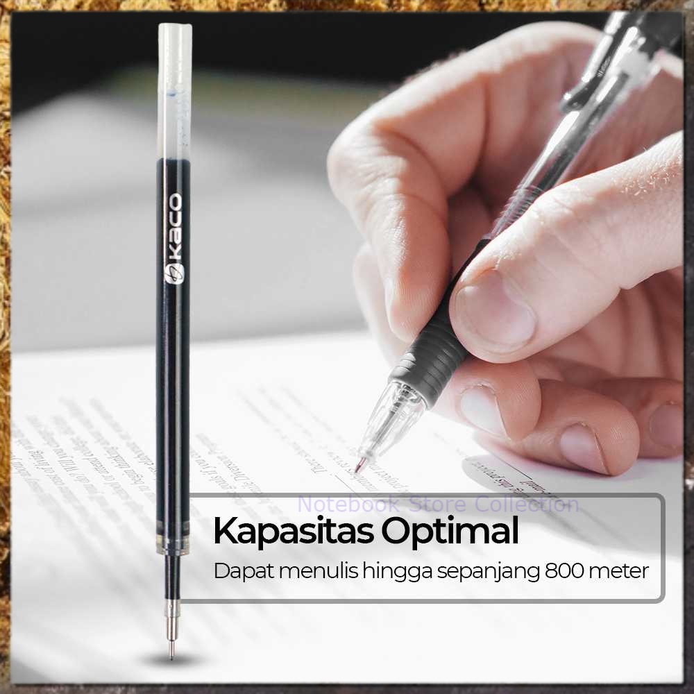 

Notebook Store Collection 5PCS Isi Refill Pena Pulpen Gel 0.5mm Tinta Hitam for KACO Turbo