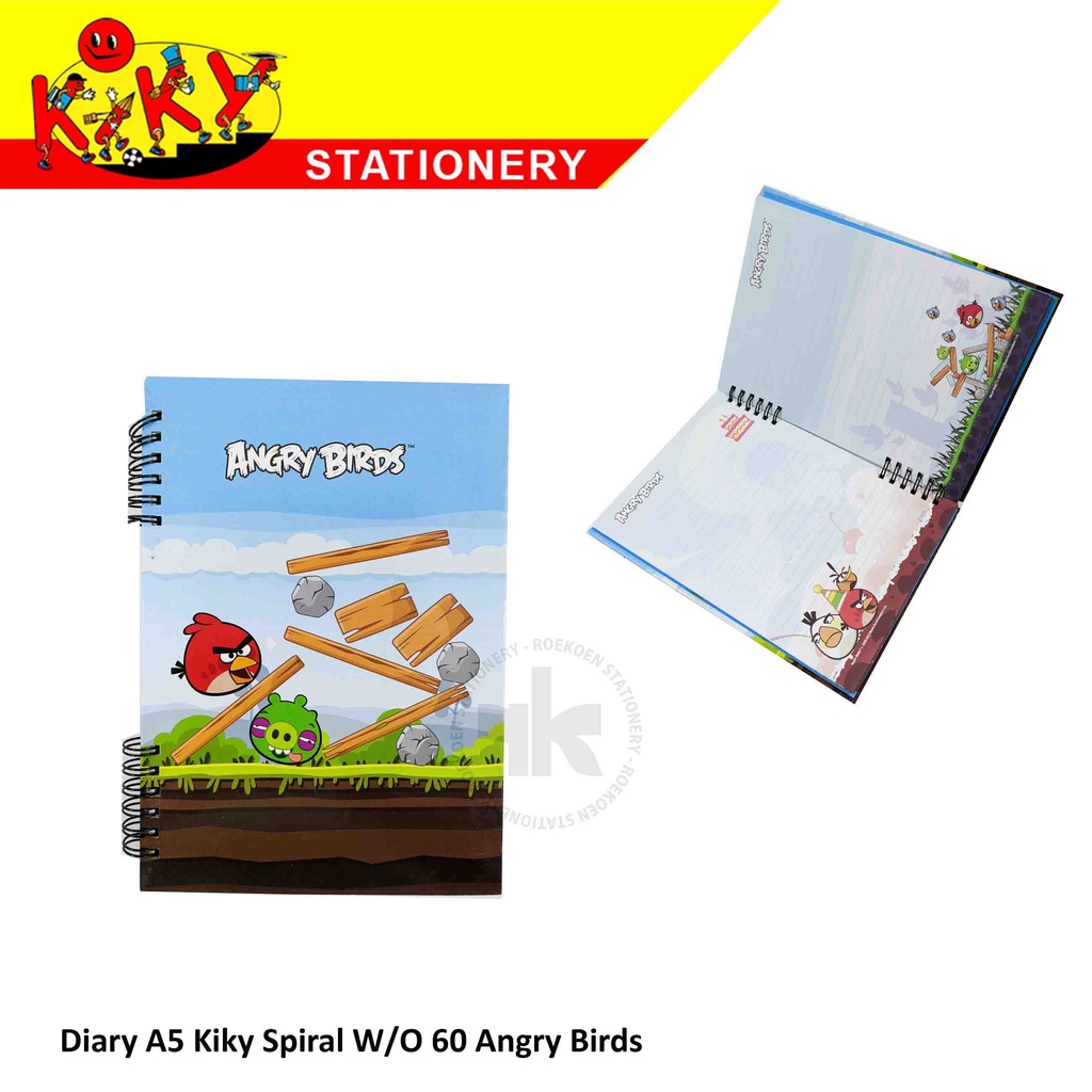 

Kiky Diary A5 Spiral W/O 60 Angry Birds