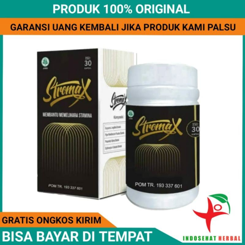 STROMAX ASLI ORIGINAL KAPSUL HERBAL ALAMI PENAMBAH STAMINA KLG PEMBESAR ALAT VITAL KELAMIN_PRIA(GRAT