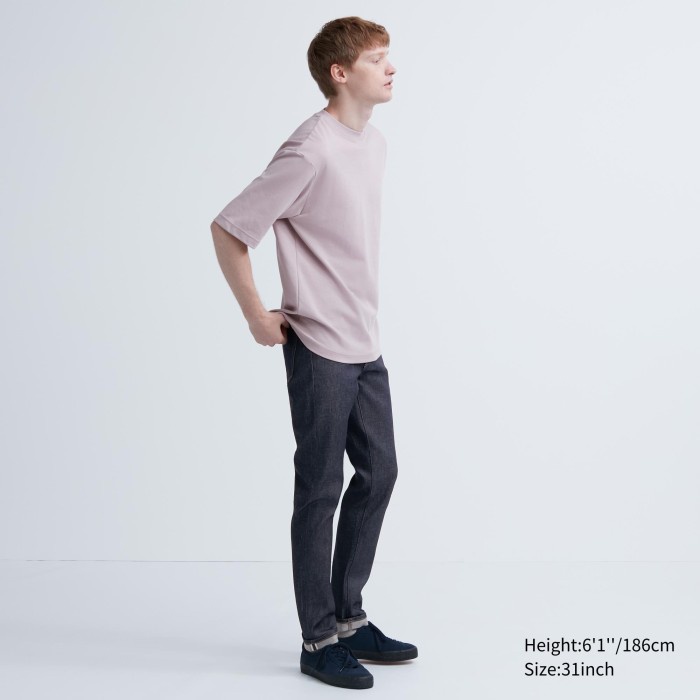 UNIQLO Jeans Slim Fit Stretch Selvedge 463908 Pria 37inch