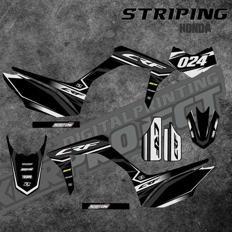 (COD) STIKER MOTOR CRF Sticker Variasi STRIPING LIS MOTOR HONDA CRF 01 RACING TERLARIS CRF SUPERMOTO