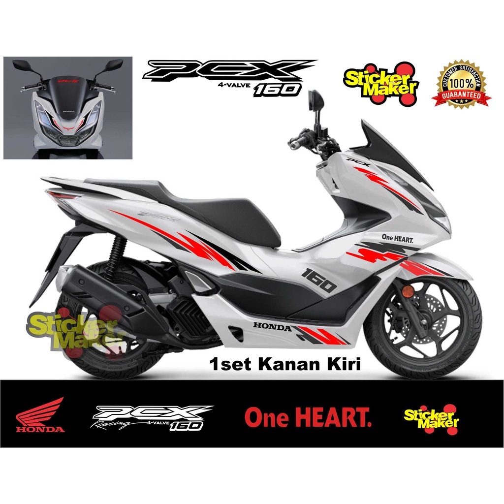 cod stiker cutting handa pcx 160 sticker striping pcx new 160 putih