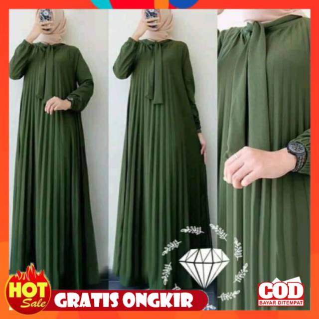 KAIN ADEM HALUS TEBAL / TERLARIS PAULINA PLISKET//gamis plisket//fashion muslim/pakaian wanita//gami