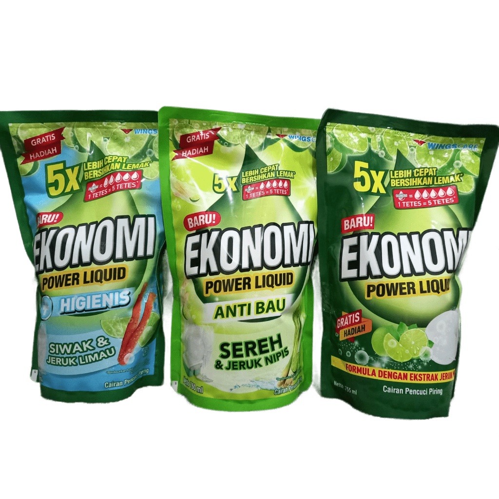 EKONOMI SABUN CUCI PIRING CAIR 650ml SIWAK LIMAU JERUK NIPIS SEREH REFILL POUCH PERLENGKAPAN PERAWAT