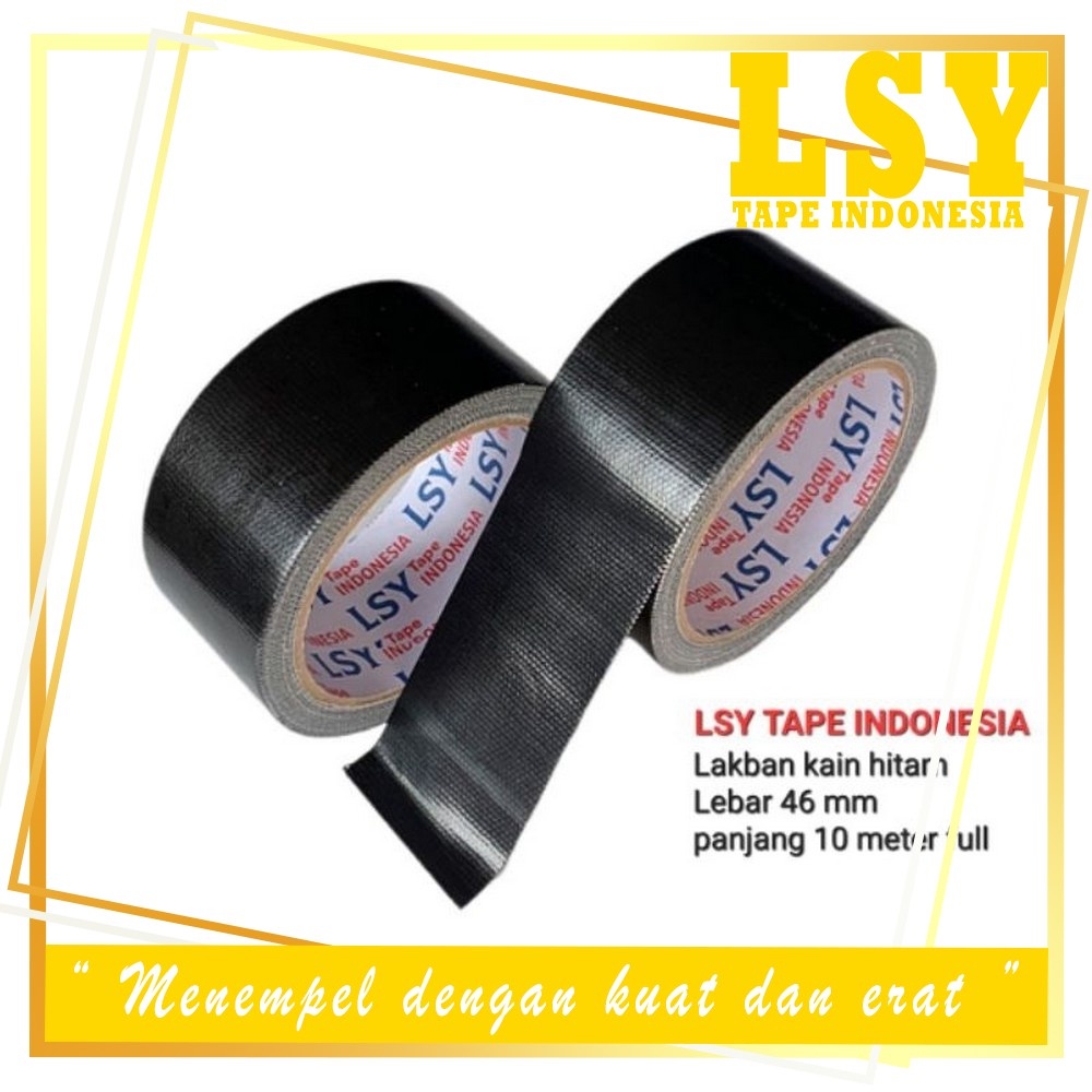 

LSY Lakban Warna Hitam 46mm x 10meter Full | Cloth Tape Multifungsi