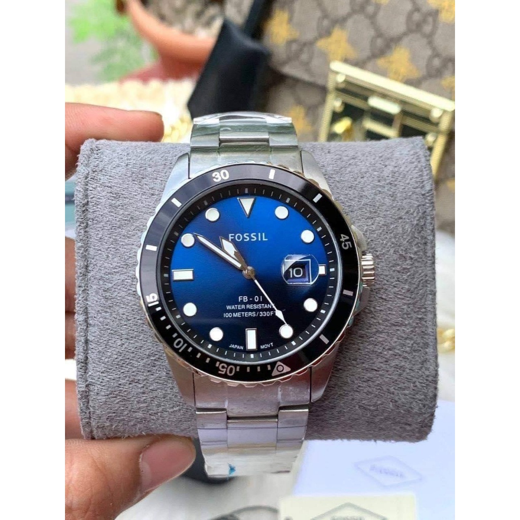 【COD】 FB-01 FS5668 Men Two Tone Dial Rose Stainless Steel Strap