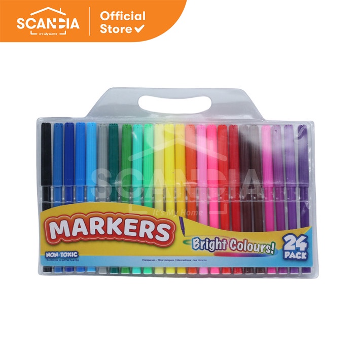 

SCANDIA Spidol Warna Coloured Markers 24 Colours (SE0003)