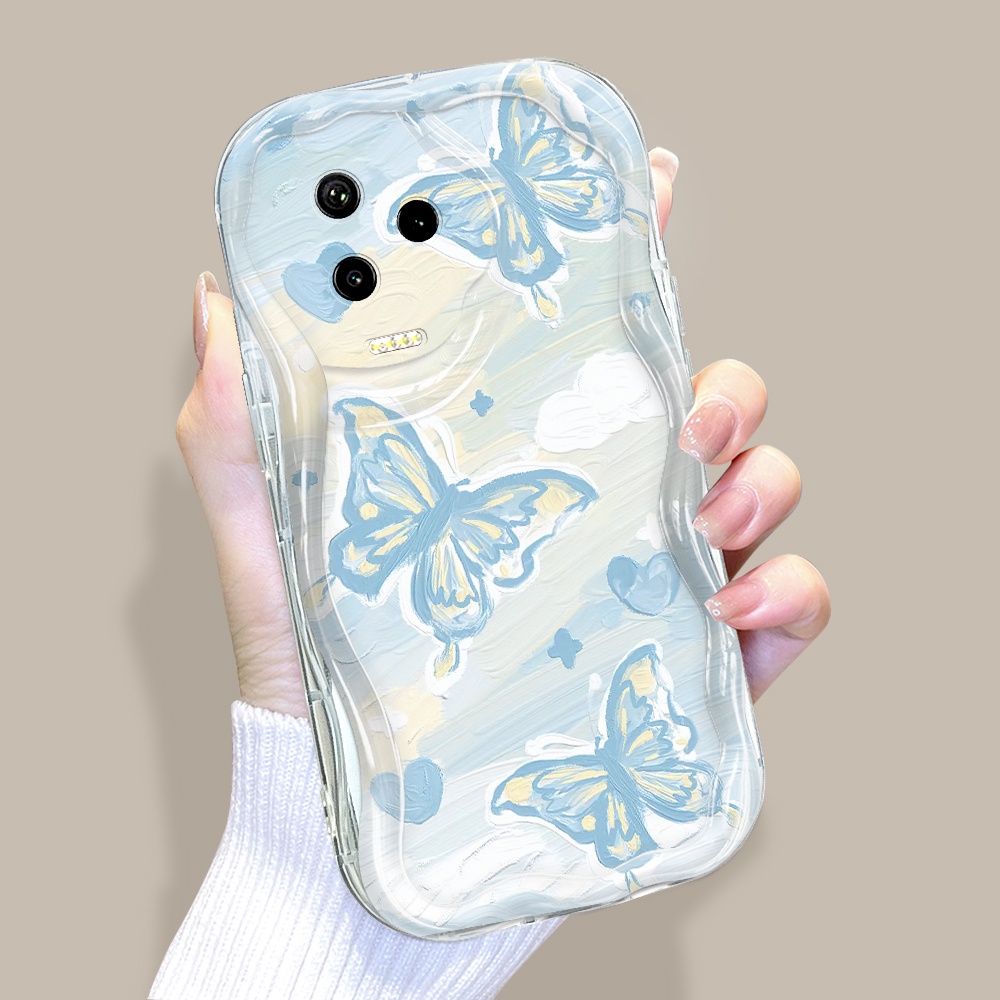 Infinix Note 12 Pro 2023 Untuk Hp Casing Handphone Cassing Soft Phone Case Tahan Guncangan Softcase Kupu-kupu Bunga Tulp Kesing