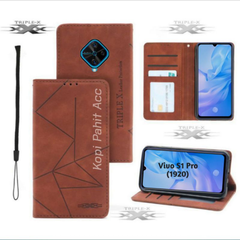 Case Vivo S1 Pro Vivo 1920 Flip Cover Wallet Sarung Hp Casing Dompet Flip Magnet