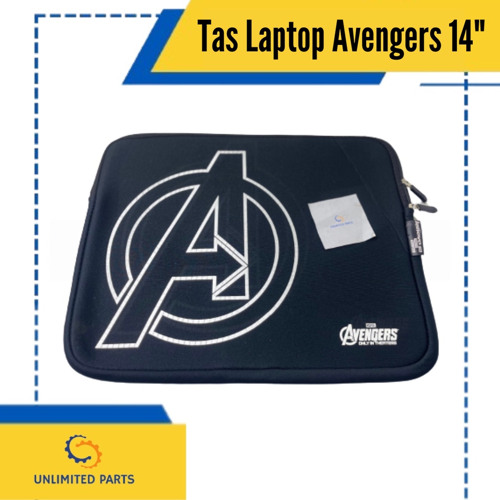 Tas Laptop Lenovo x Avengers 14 inch Tablet Laptop Sleeve Bag Softcase