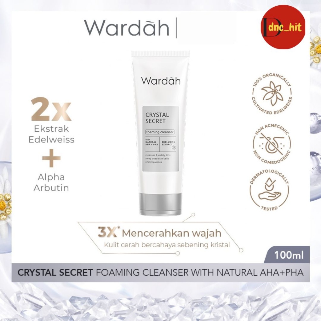 Wardah Crystal Secret Foaming Cleanser 100ml / Sabun Muka