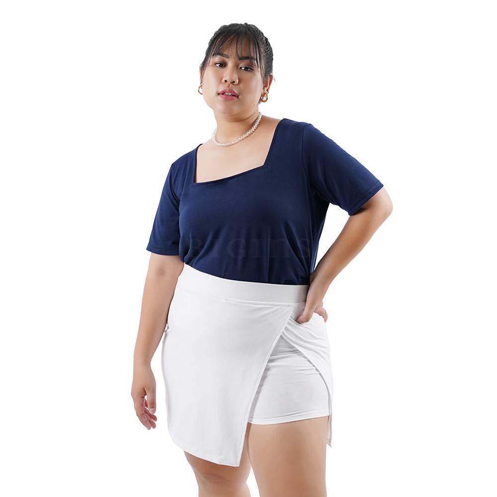 Bigins - Lunela Top/Atasan Jumbo/Crop Top Big Size/Baju Big Size - JTS177