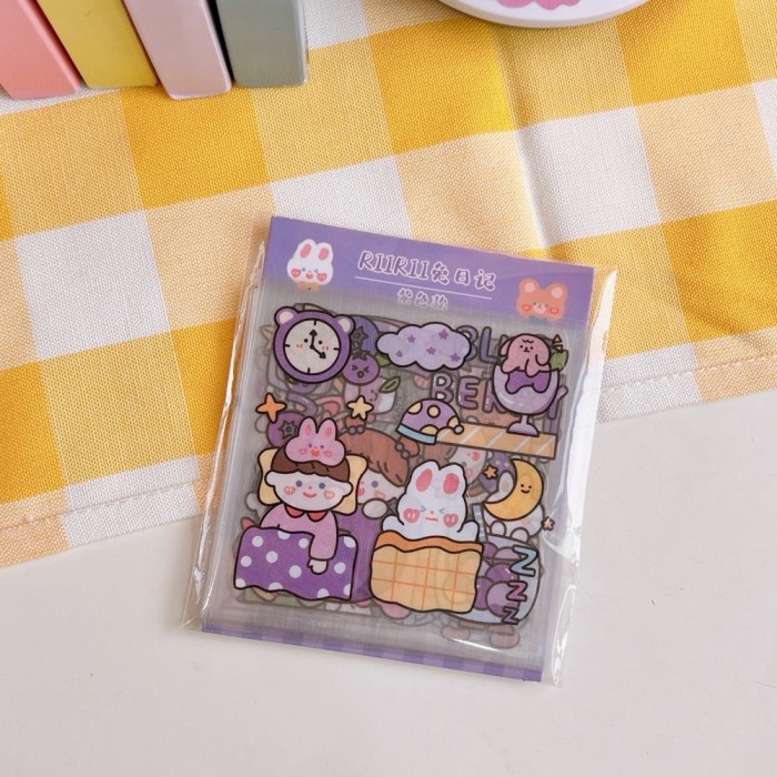 

Cute Sticker 20 Lembar/ Pack Stiker Lucu Dekorasi Anak Anti Air - PURPLE