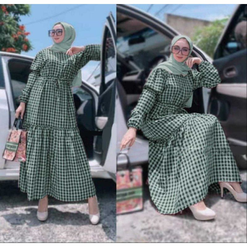 Baju fashion XL GAMIS KOTAK LIPITA LONG DRES  / MAXI FASHION / GAMIS TERKINI / GAMIS JUMBO