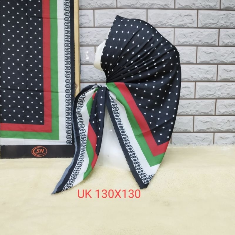 Hijab Jilbab Kerudung viral Segiempat Motif Palestina Syari / Anizar Segi empat Motif Palestina Jumb