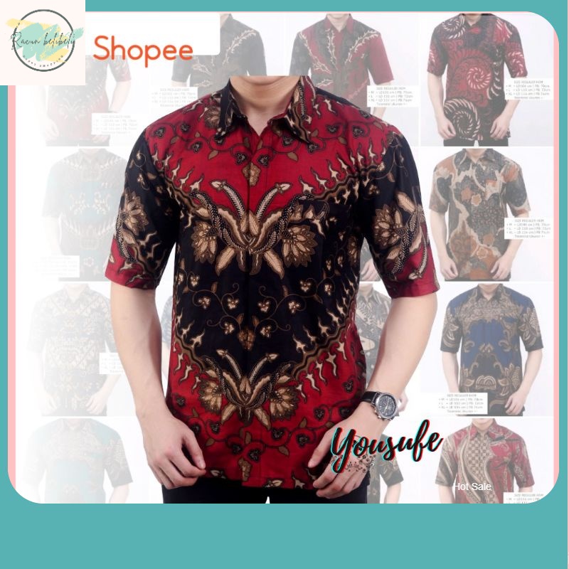 BAJU BATIK PRIA 2023 / Baju Batik Pria Lengan Pendek/Batik Pria Premium/Seragam Batik Kantoran