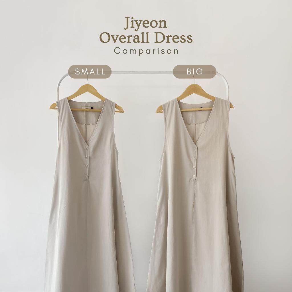 Jiyeon Overall Long Dress - Long Dress Berbahan Linen Twill Busui Friendly  [Yeppuoutfit]