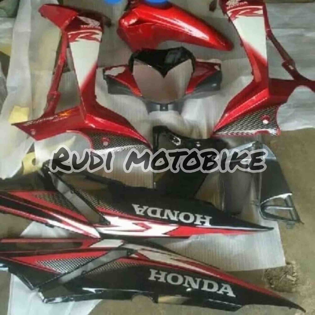 FULL BODY HALUS BODY SUPRA X 125 NEW BATMEN WARNA HITAM MERAH MAROON TAHUN 2007